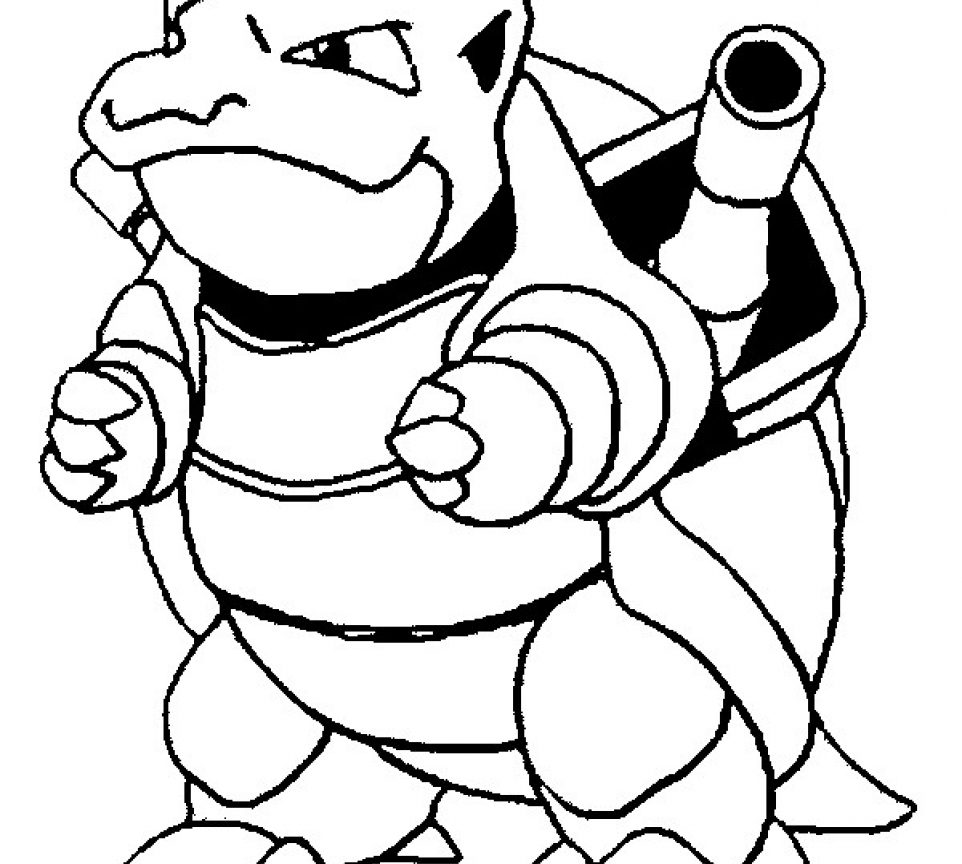 962x864 Blastoise Coloring Page Cartoon Pokemon Pages Cartoons Sheets Mega