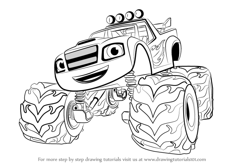 800x566 Blaze Monster Truck Drawing