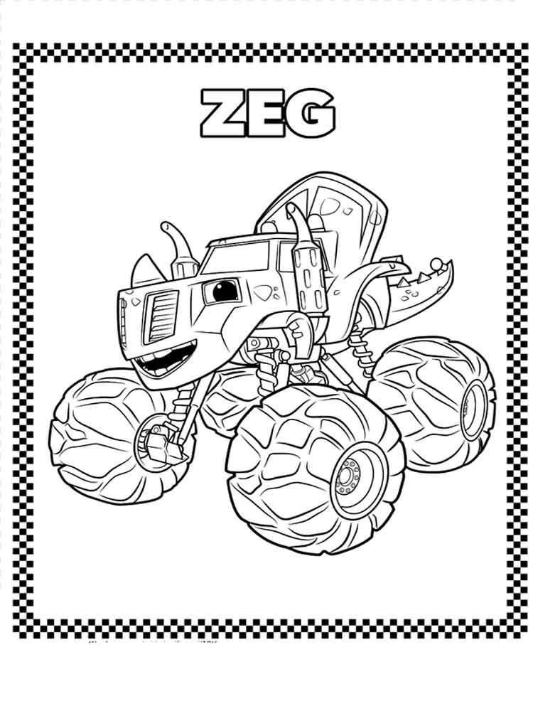 750x1000 Blaze And The Monster Machines Coloring Pages 10 Coloring