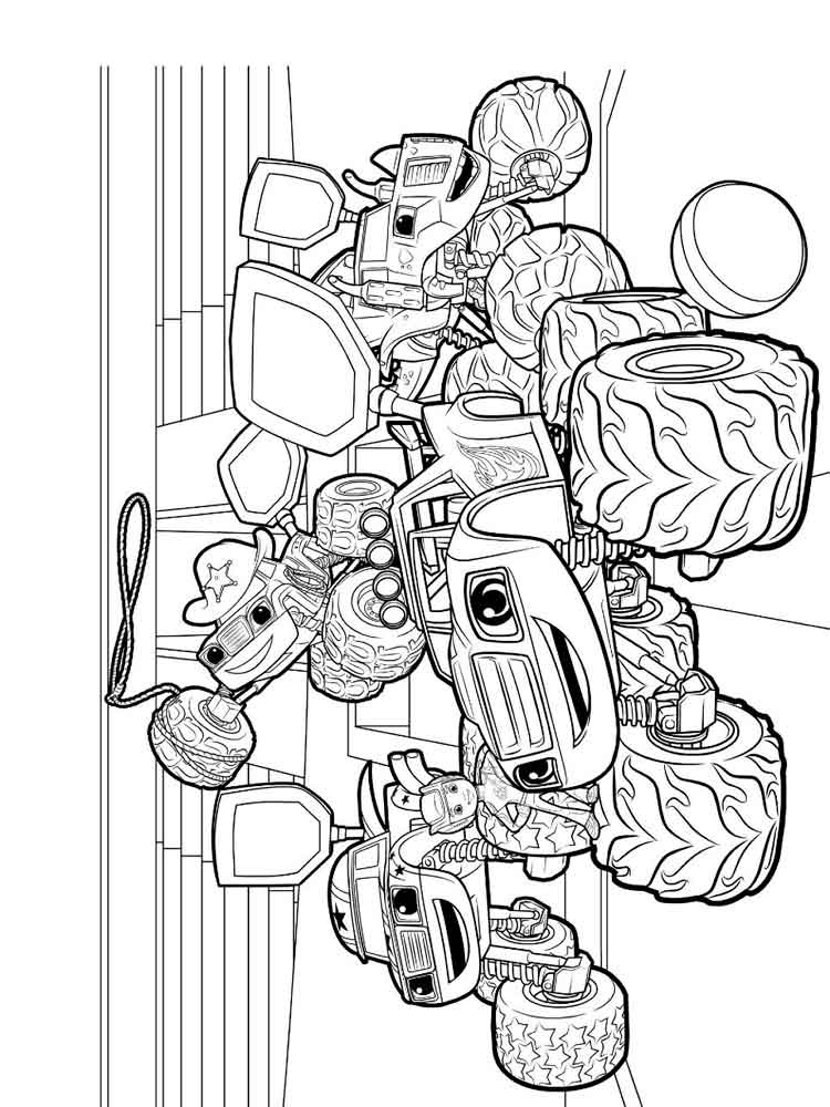 750x1000 Innovative Ideas Blaze And The Monster Machines Coloring Pages