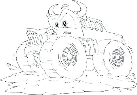 476x333 Monster Truck Coloring Pages Printable Monster Truck Coloring Page