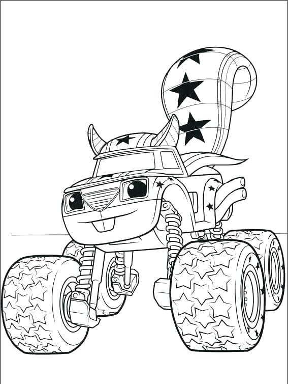 567x754 Blaze And Monster Machines Coloring Pages Toger Blaze And