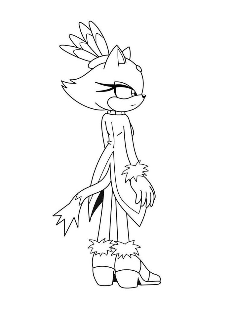 768x1024 Blaze The Cat Coloring Pages