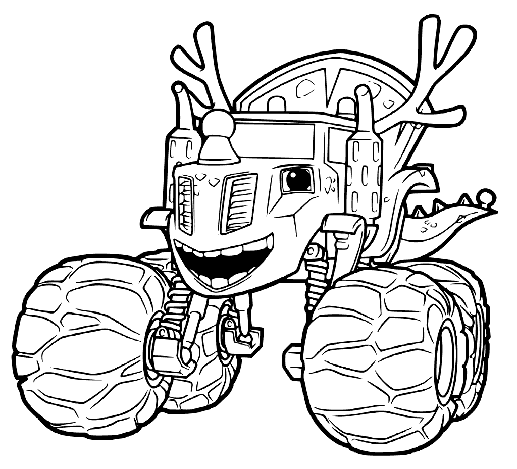 1024x929 Blaze And The Monster Machines Coloring Pages