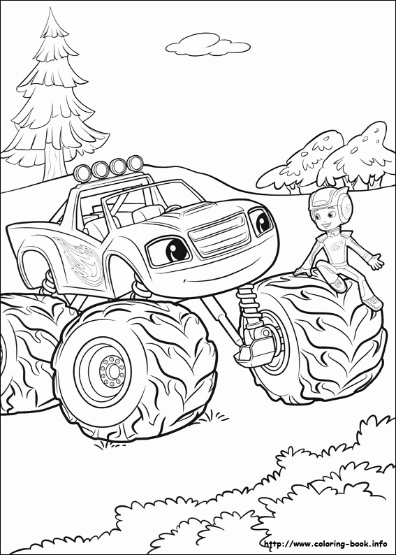 567x794 Blaze And Monster Machine Coloring Pages Collection And