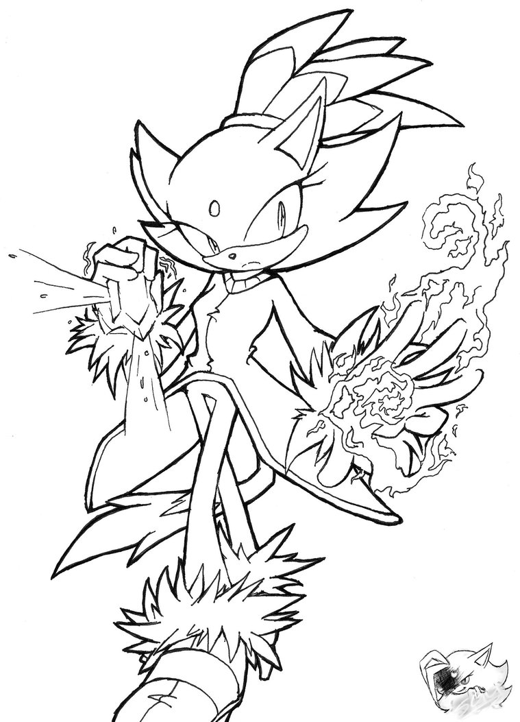 Blaze The Cat Coloring Pages