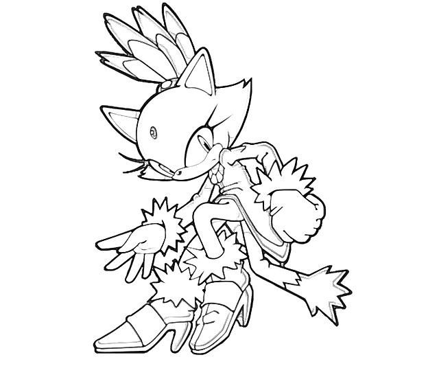 640x533 Sonic Blaze Coloring Pages