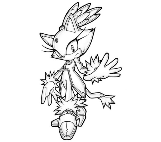 678x600 Blaze The Cat Coloring Pages Coloring Pages
