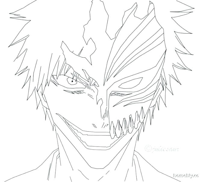 671x606 Bleach Coloring Pages Bleach Coloring Page Pages Bleach Hollow