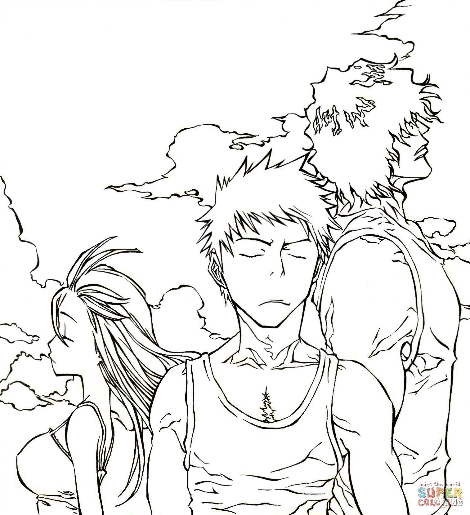 1515x1661 Bleach Anime Coloring Pages Coloring Sheets
