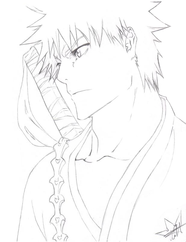 618x800 Ichigo Coloring Pages 432273