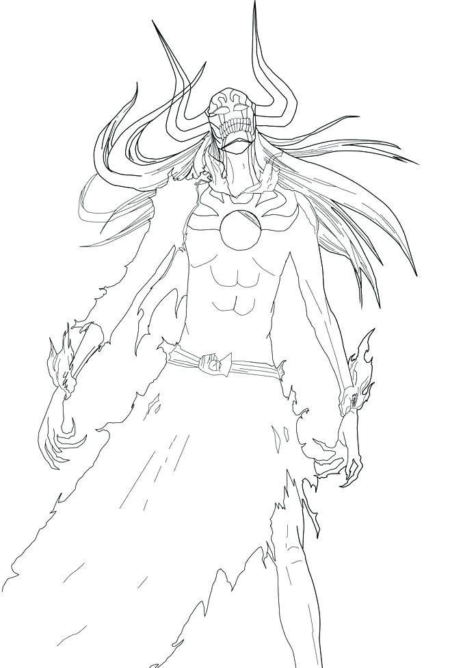 677x976 Bleach Coloring Pages Bleach Bleach Hollow Mask Coloring Pages