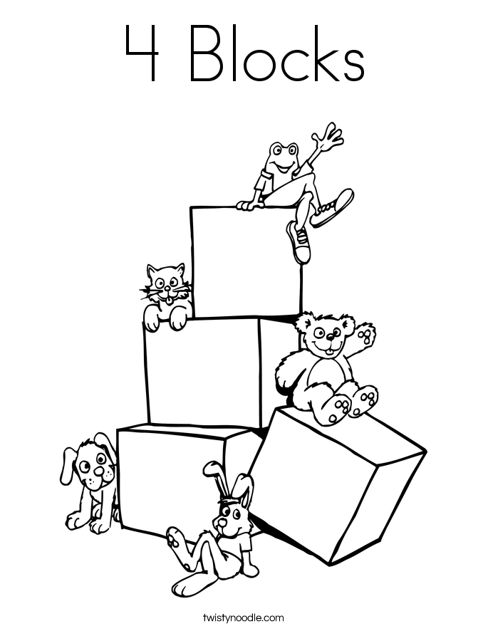 Blocks Coloring Pages