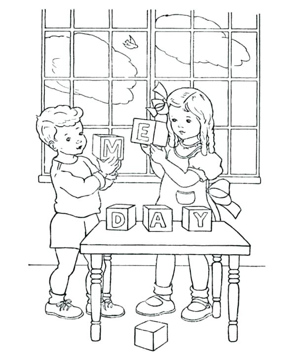 600x734 Alphabet Block Letter Coloring Pages Blocks Kid Play On Memorial