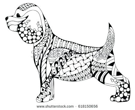 450x366 Bloodhound Coloring Pages Coloring Pages Flowers And Butterflies