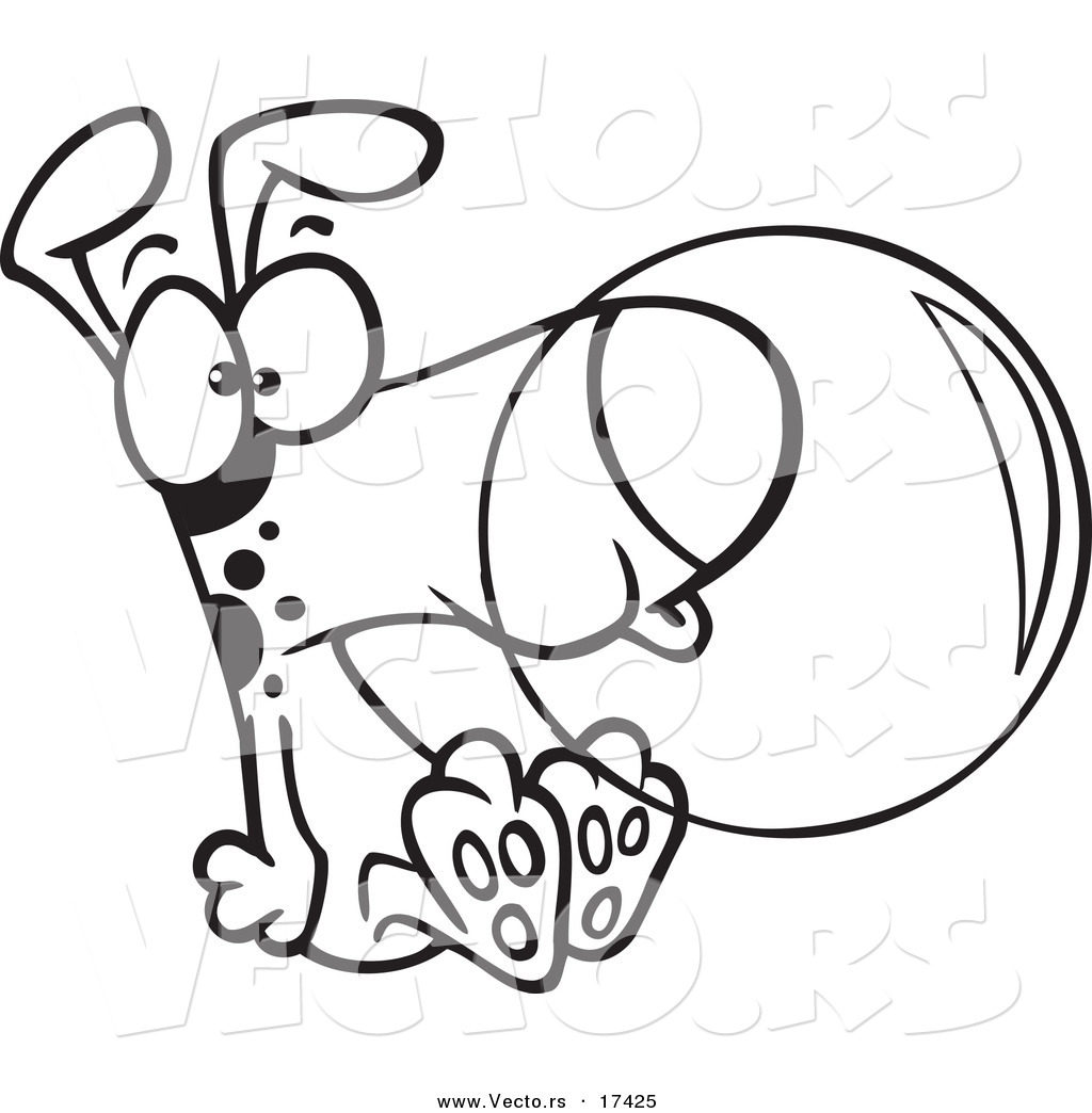1024x1044 Vector Of A Cartoon Dog Blowing Bubble Gum Coloring Page Outline