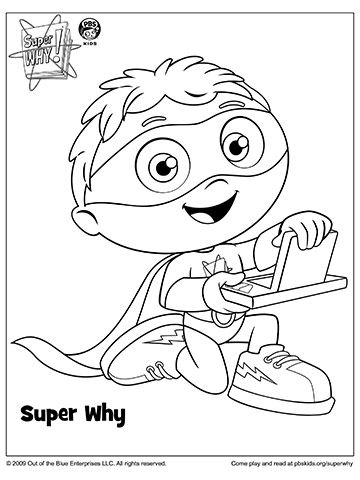 360x480 Super Why Coloring Pages Super Why Coloring Book Pages From Pbs