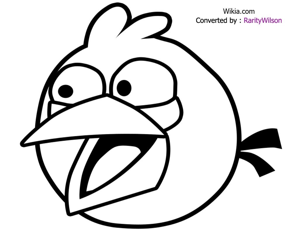 1000x800 Angry Birds Coloring Pages Blue Bird Free Coloring For Kids 2018