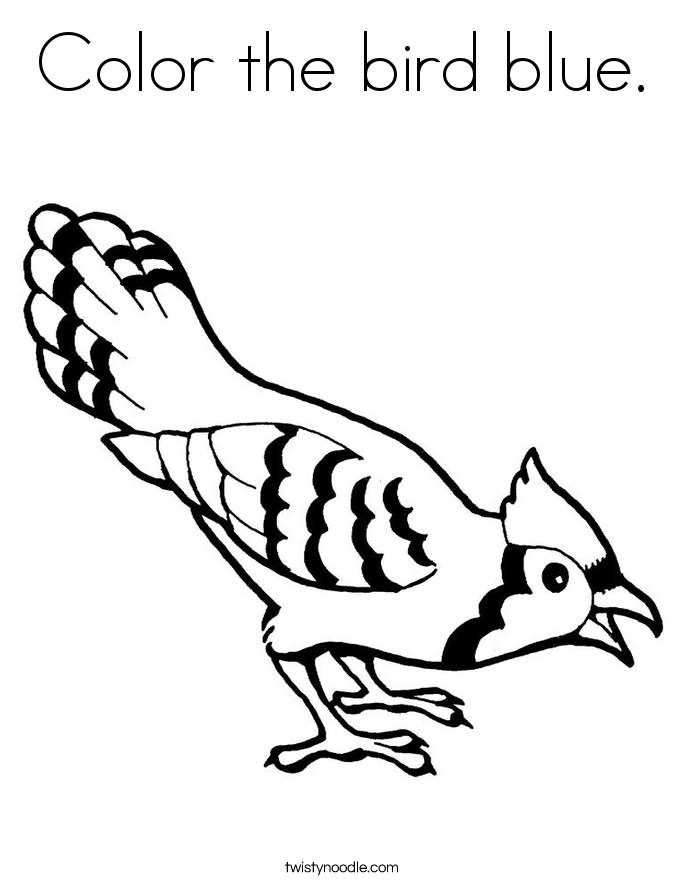 685x886 Color The Bird Blue Coloring Page