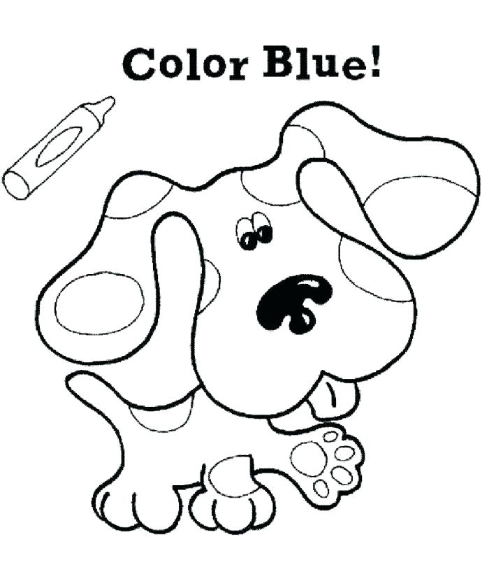 700x831 Blue Coloring Page Blue Coloring Blues Clues Coloring Pages