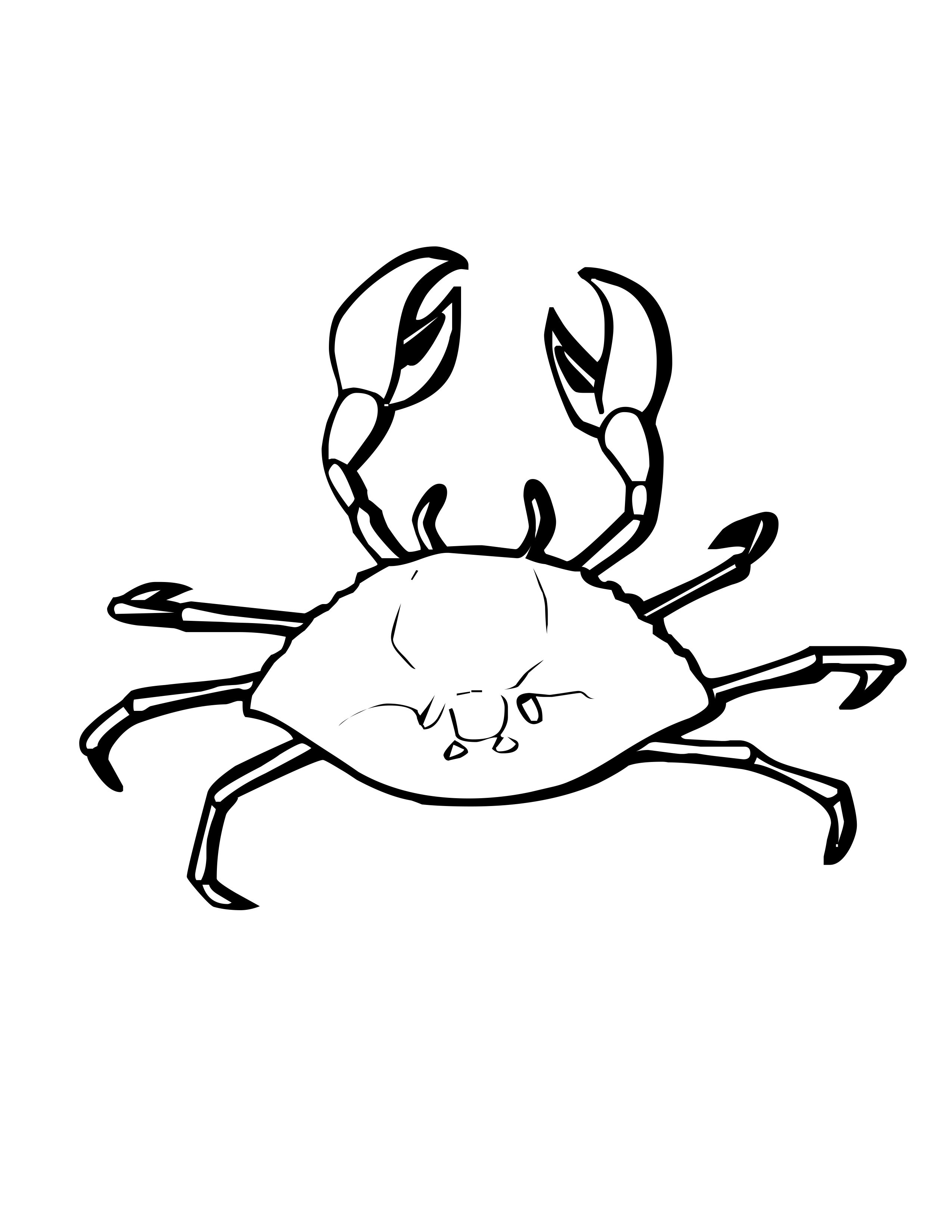 2550x3300 Unique Crab Pictures To Color Blue Coloring Page Animals Town