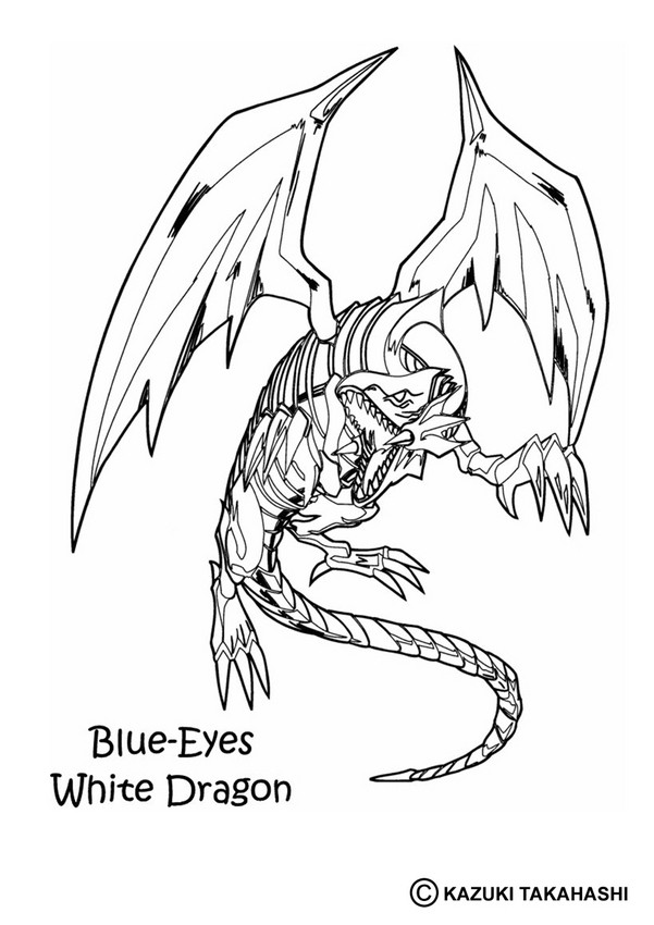 601x850 White Dragon 3 Coloring Pages