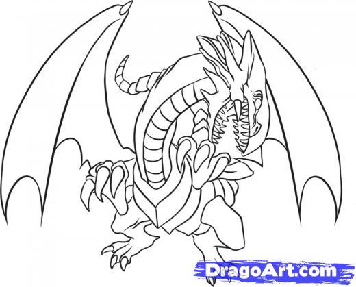 520x419 Yugioh Coloring Pages Yugioh Blue Eyes White Dragon Coloring Pages
