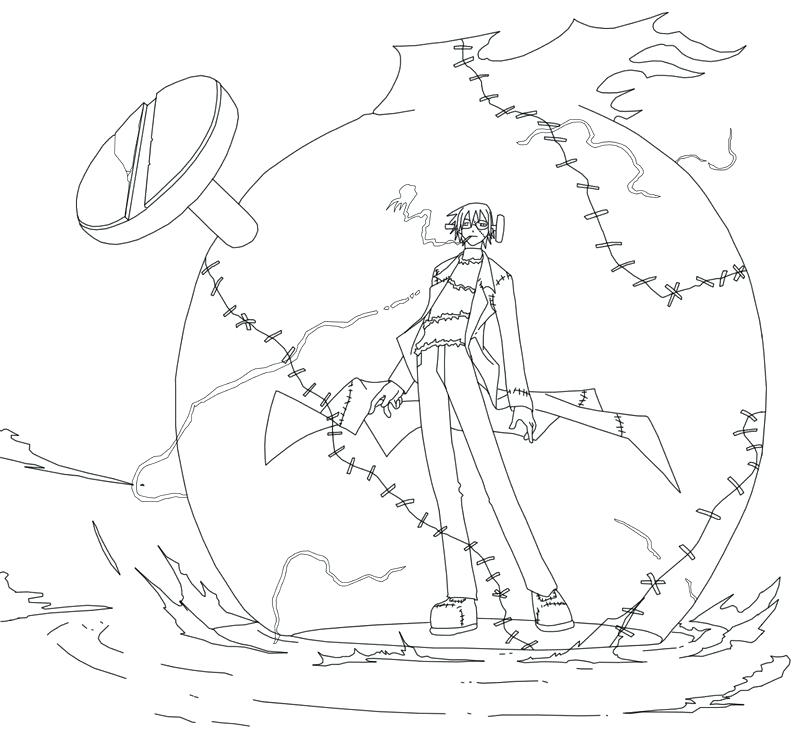 800x736 Soul Eater Coloring Pages Hollow Moxie Blue Exorcist Coloring