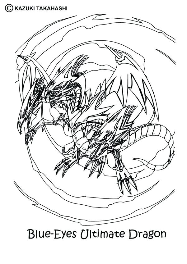 601x850 Yugioh Coloring Page Coloring Pages Together With Oh Blue Eyes