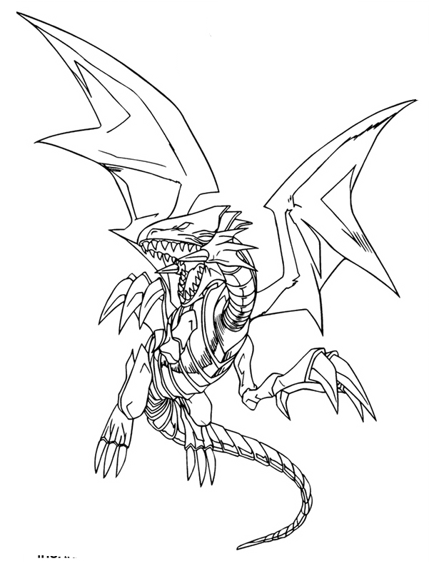 601x821 Blue Eyes White Dragon Coloring Pages
