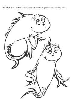 236x334 One Fish Two Fish Red Fish Blue Fish Coloring Pages Educational