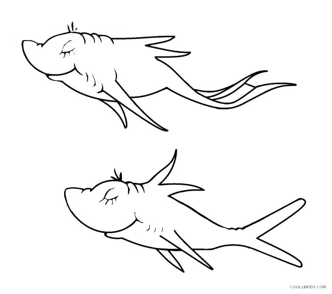 678x600 One Fish Two Fish Red Fish Blue Fish Coloring Pages Free Printable
