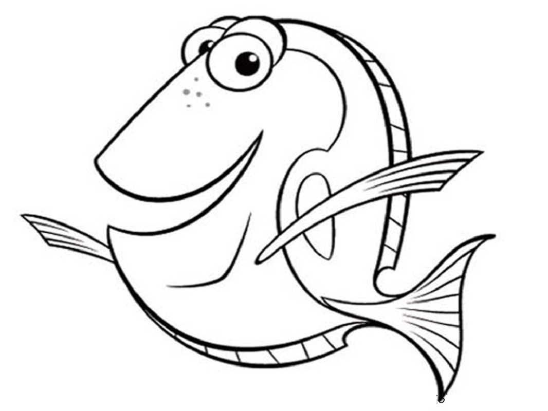 1066x800 Fish Picture To Color