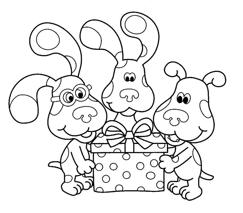 834x731 Free Printable Blues Clues Coloring Pages For Kids Blues Clues