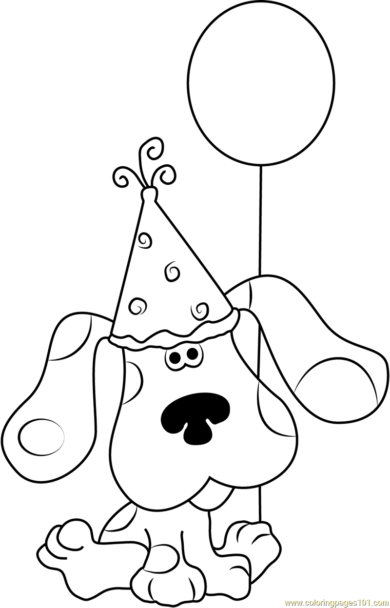 800x1247 Happy Birthday Blue Clues Coloring Page