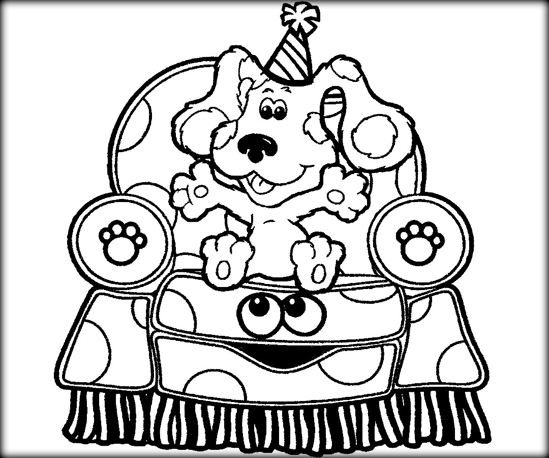 1080x900 Great Blues Clues Coloring Pages To Print With And Blue S
