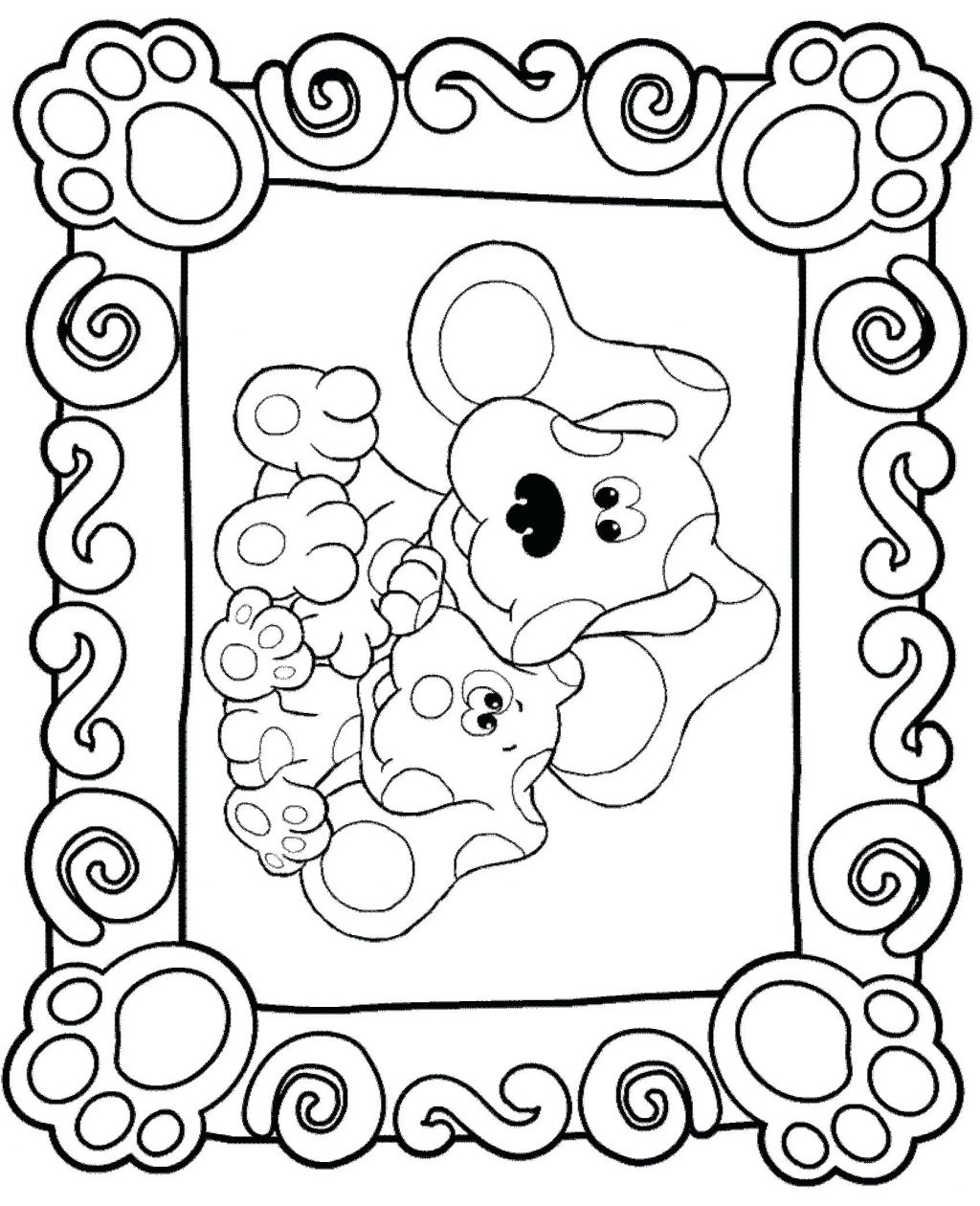 1024x1260 Coloring Pages ~ Blues Clues Coloring Pages Magenta Blues Clues