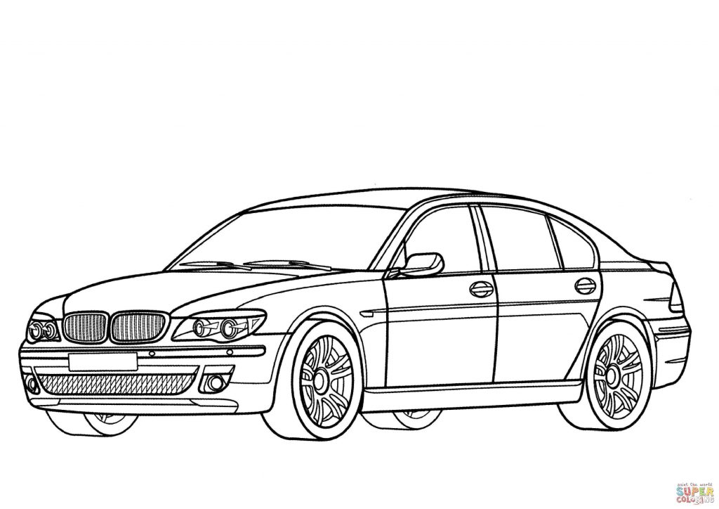 1024x724 Bmw 7 Series Car Coloring Page