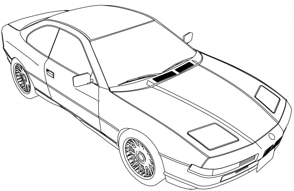 1024x664 Bmw 850b Car Coloring Page Wecoloringpage