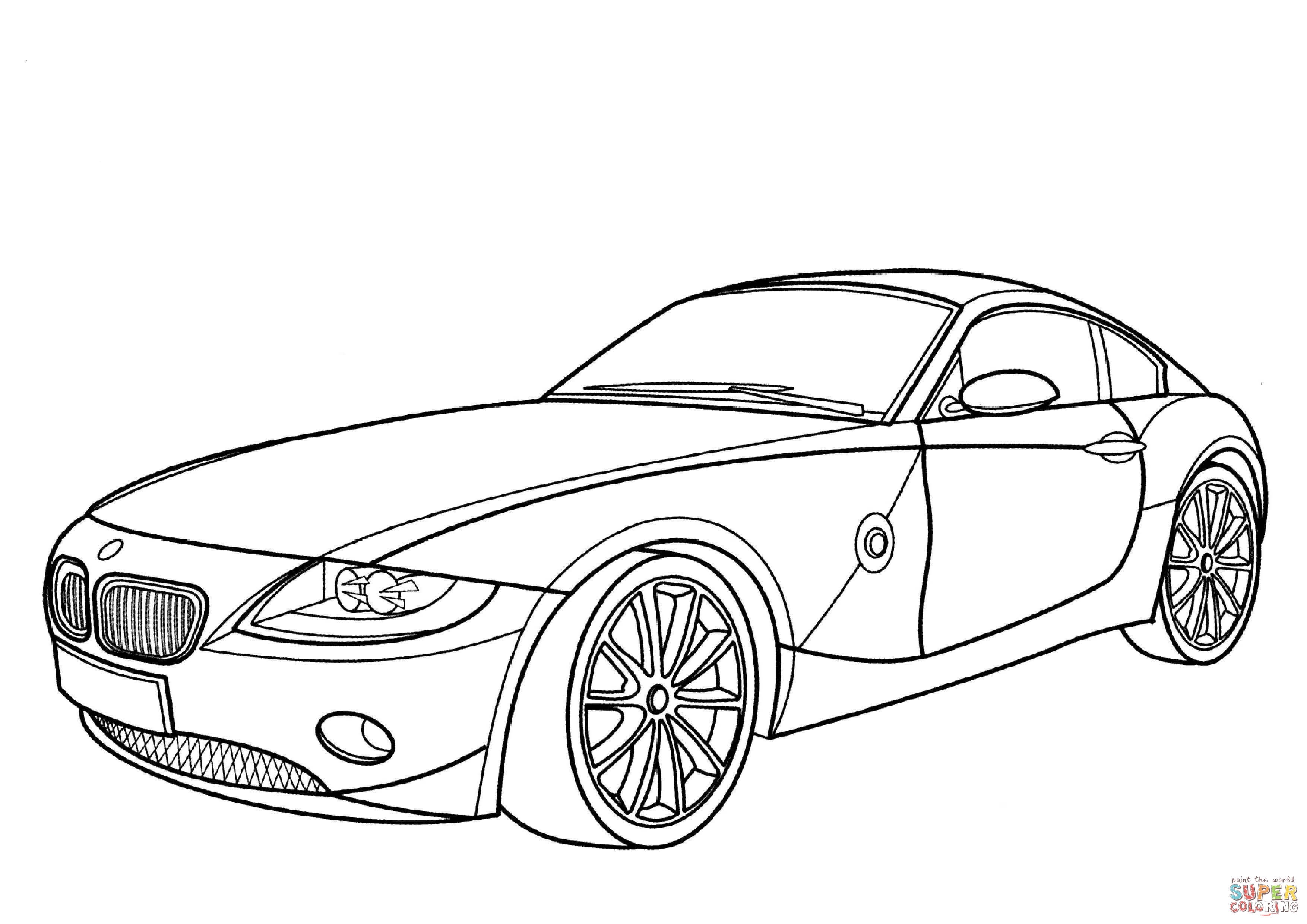3508x2480 Super Car Bmw Z3 Coloring Page For Kids Lovely Bmw Coloring Pages