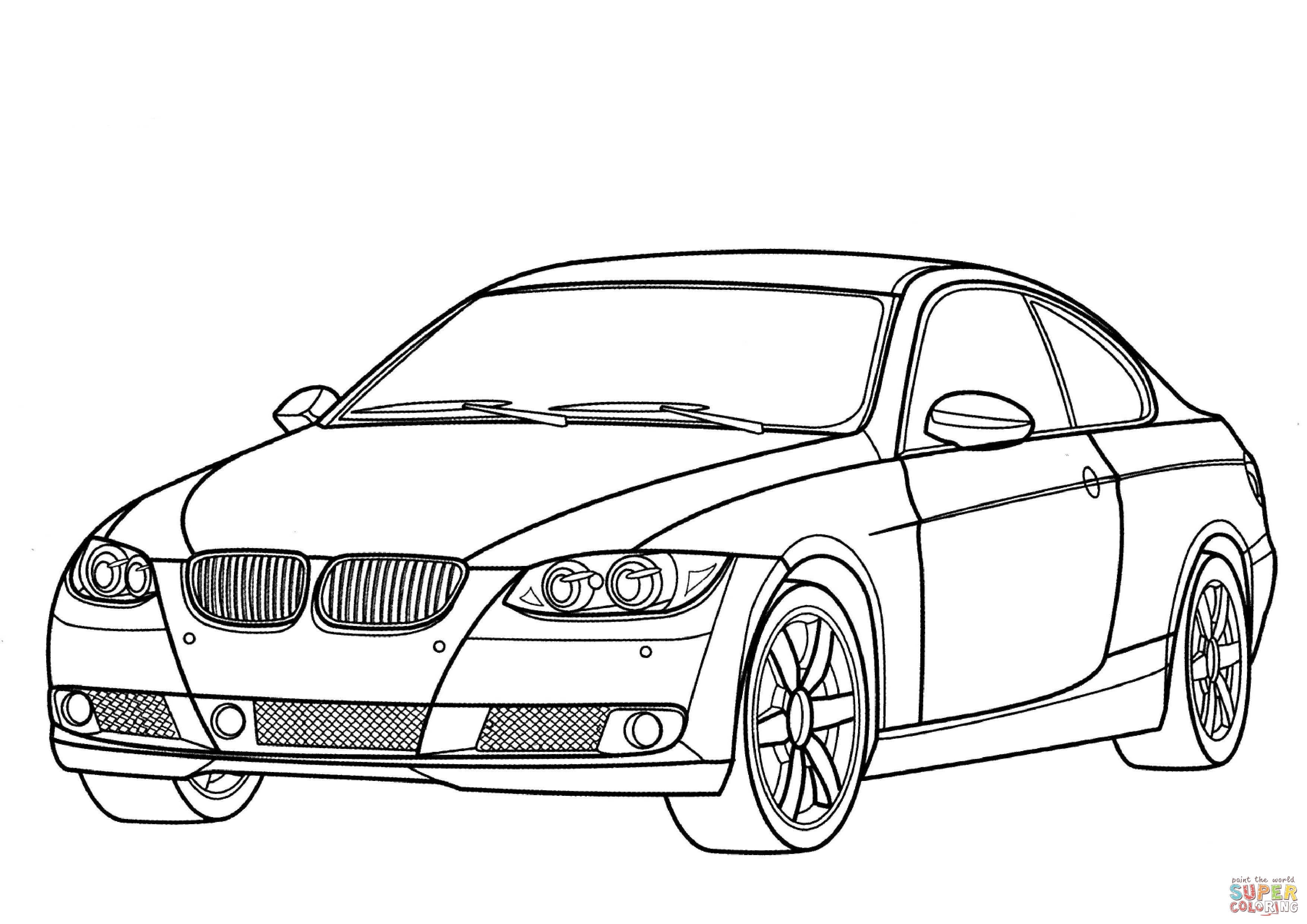 3508x2480 Super Car Bmw Z3 Coloring Page For Kids Lovely Bmw Coloring Pages