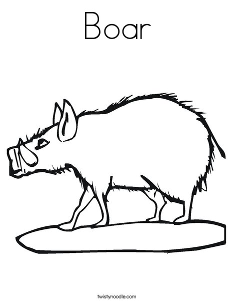 468x605 Boar Coloring Page