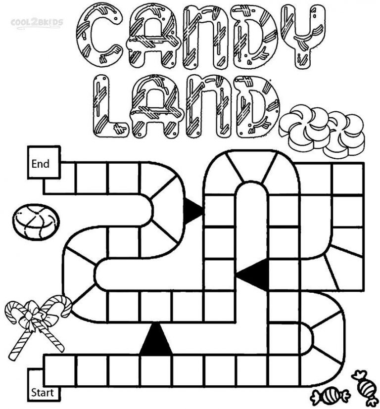 768x827 Board Game Coloring Pages New Printable Candyland For Kids