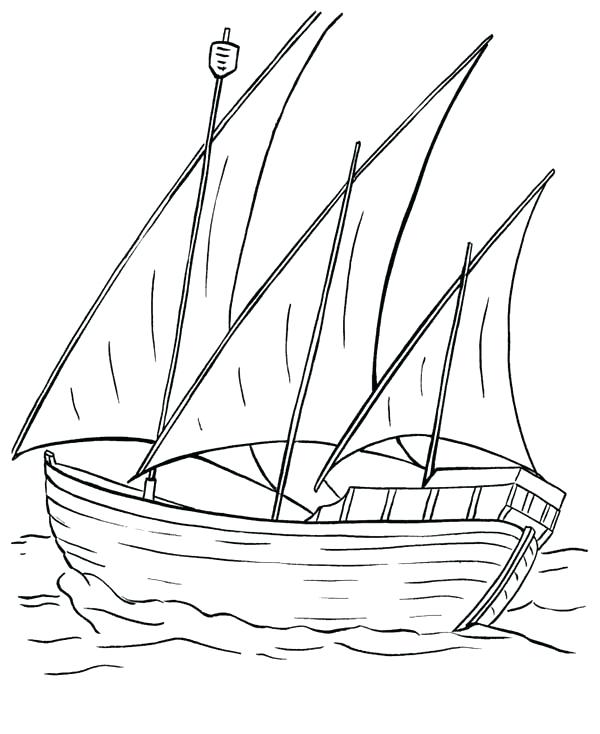 600x734 Kids Drawing Sailing Boat Coloring Pages Batch Coloring Sailing