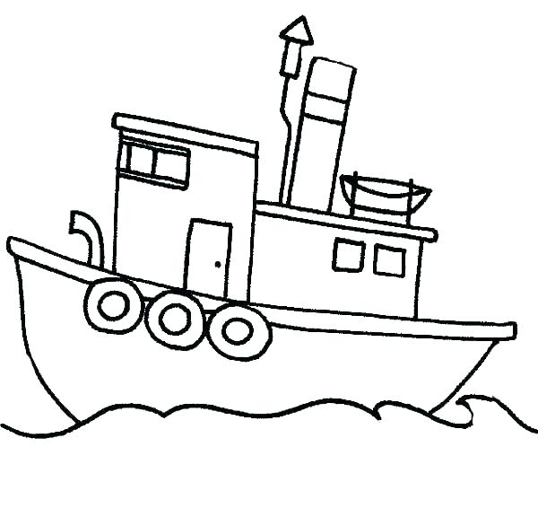 600x566 Boat Coloring Pages