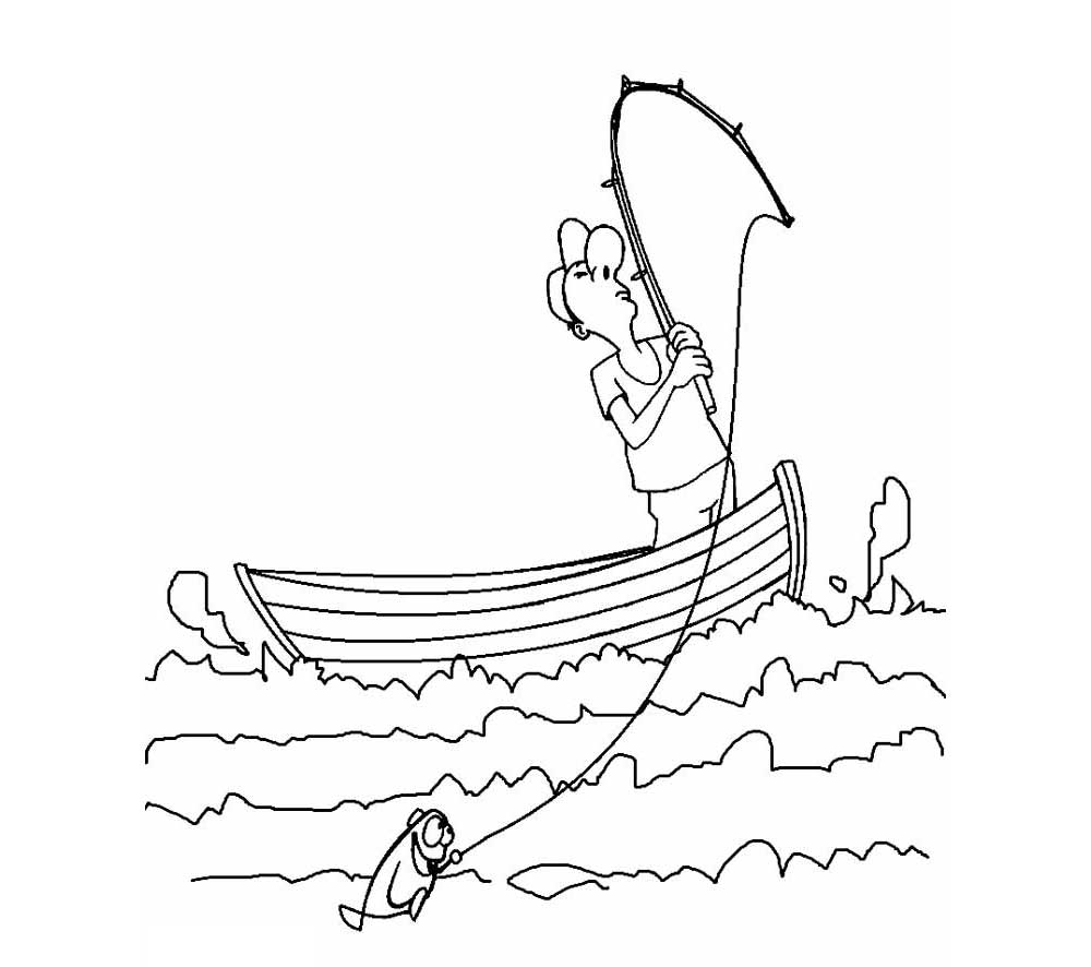 1000x886 29 Fishing Coloring Pages Printable, Fishing Vest Coloring Page