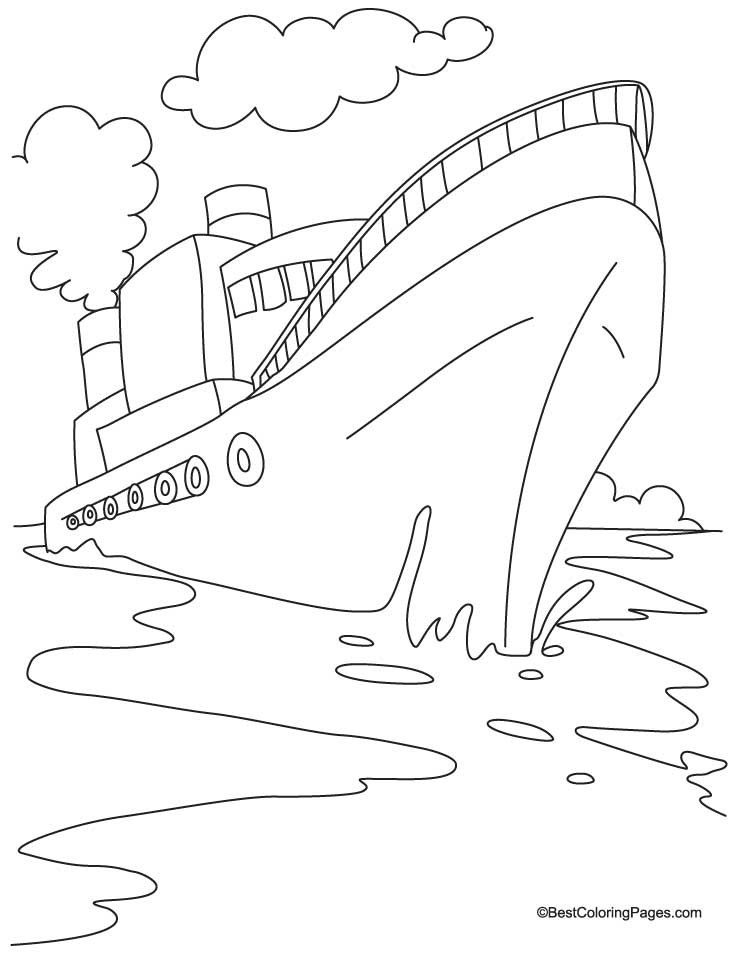 738x954 Boat Coloring Pages For Kids 558011