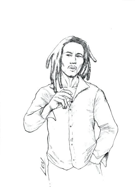 434x600 Bob Marley Coloring Page Color Bros