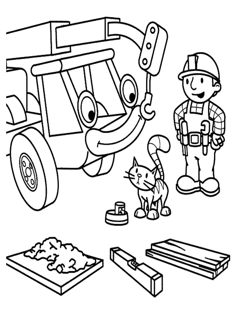 768x1024 Bob Builder Coloring Pages Printable