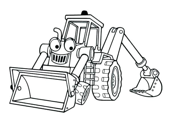 600x423 Bulldozer Coloring Pages Bob Builder Coloring Page Bob